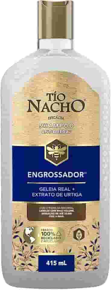 Tio Nacho - Shampoo Antiqueda Engrossador para dar mais volume aos cabelos, 415ml, Cabelos lindos e brilhantes