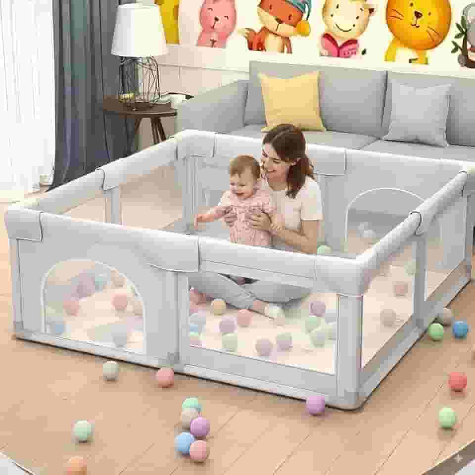 Cercadinho para Bebês Desmontável – Playground Infantil, Chiqueirinho Super Resistente com Proteção