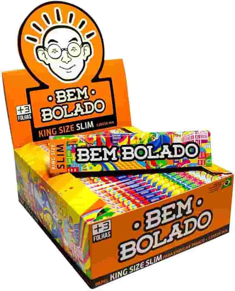 Caixa de Seda Bem Bolado King Size Slim Branca Seda Grande (c/50) Atacado
