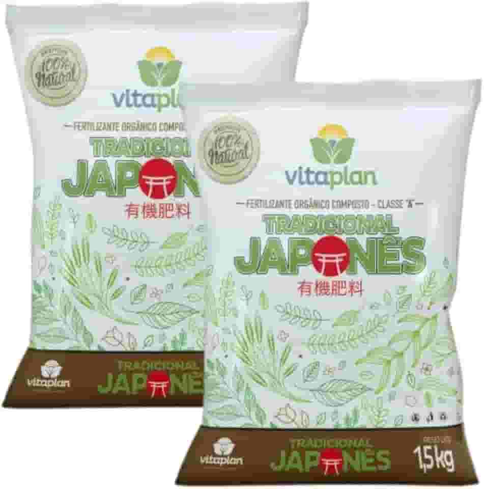 Kit 3kg de Fertilizante Adubo Bokashi Japonês Vitaplan em Saco Tradicional Orgânico para Horta e Jardim - Nutriplan