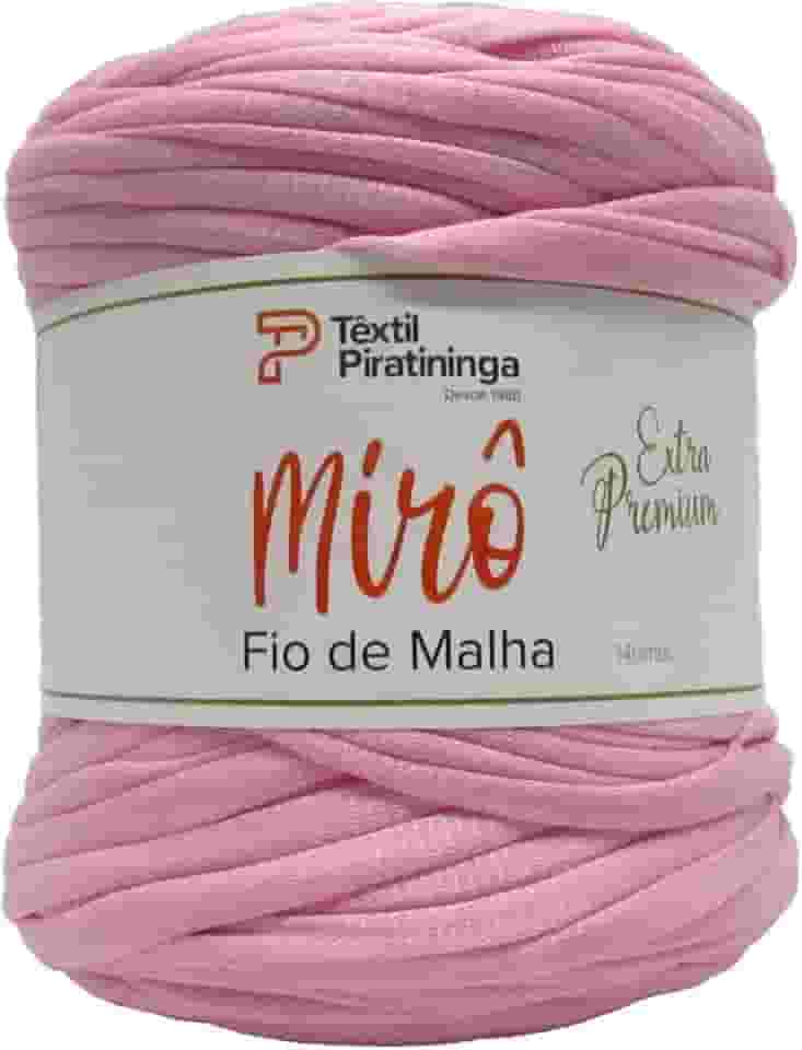 Barbantes Piratininga Fio De Malha, Rosa Bebê, Mirô Premium, Rolo de 140 Metros