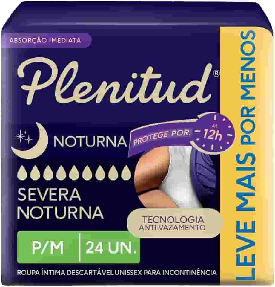 Plenitud Roupa Intima Noturna para incontinência urinaria P/M - 24 unidades