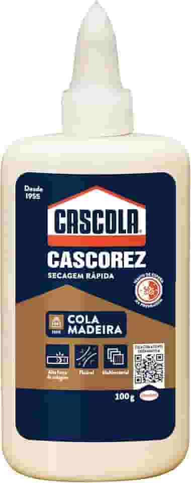 Cascola Cascorez Cola Madeira, Cola de madeira de Alta Resistência, Cola PVA Excelente Flexibilidade, Cola Cascorez Pronto Para Uso, 1x100g