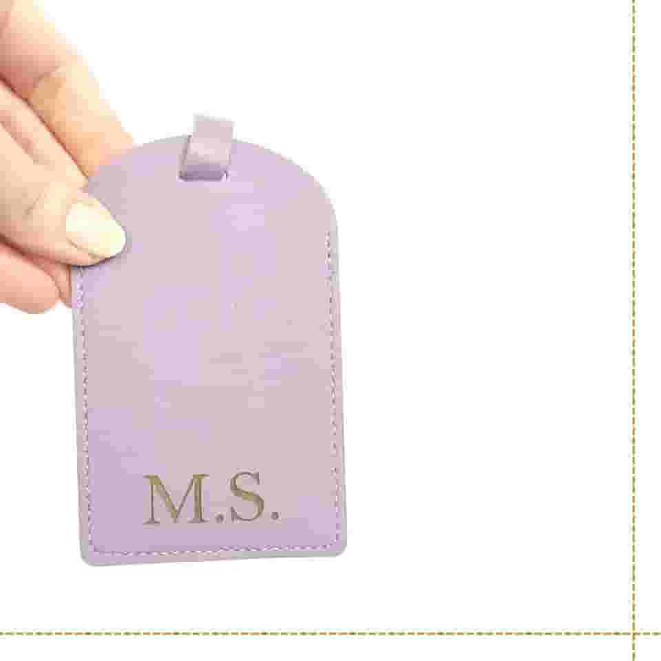Identificador de Bagagem Personalizado, Tag de Mala de Viagem (Lilás)