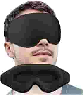 Máscaras de dormir para mulheres e homens, máscara de olho contornada 3D para dormir, 99% de blecaute para extensões de cílios, pressão zero, máscara de dormir confortável para avião viagem noturna com alça ajustável