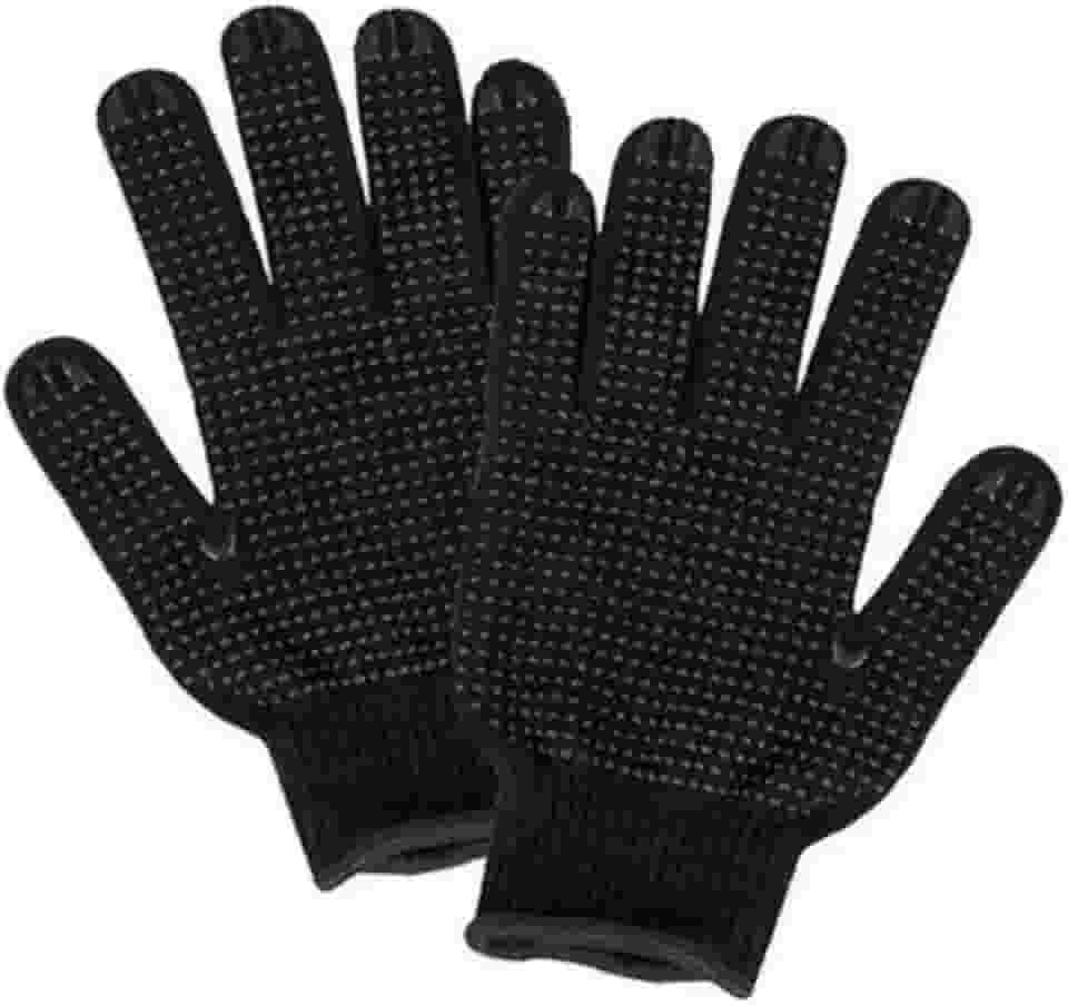 Kit 12 Pares de Luvas de Malha Pigmentada Preta – Proteção, Conforto e Segurança para Trabalho e Uso Geral