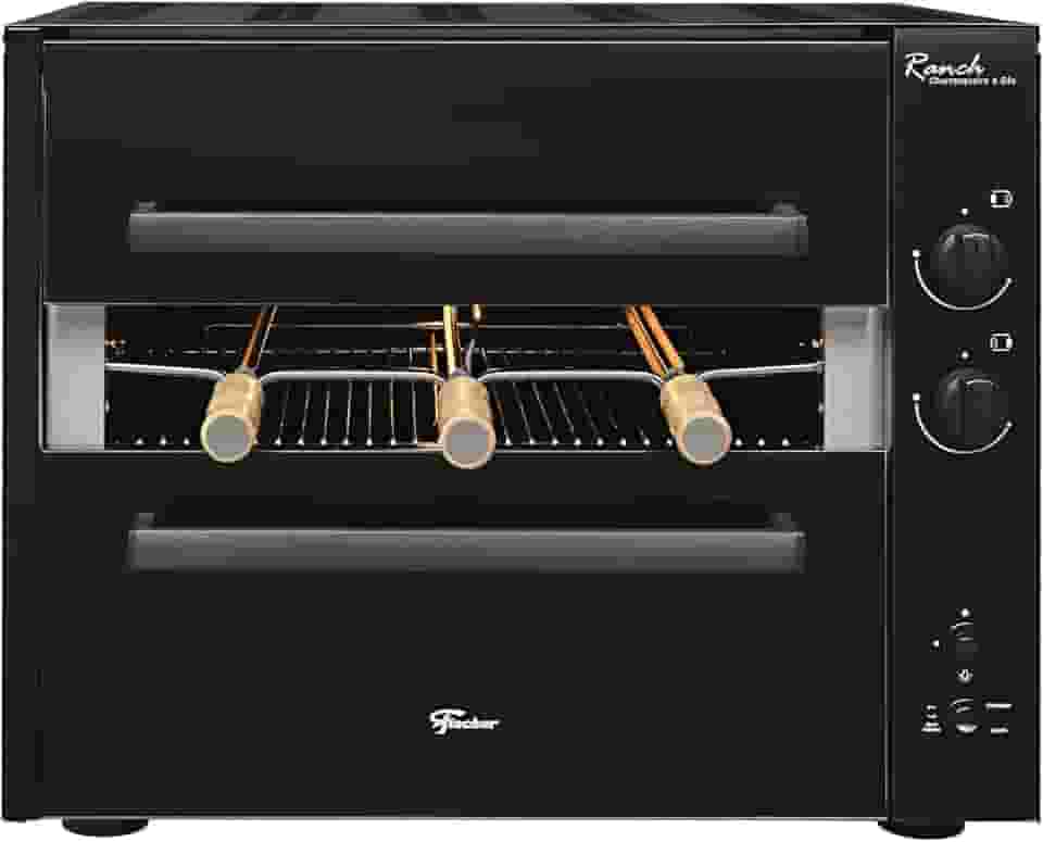 FISCHER CHURRASQUEIRA BANCADA A GÁS RANCH 3 ESPETOS PRETO GLP BIVOLT 36160-101656