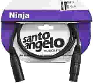 CABO PARA MICROFONE XLR MACHO/XLR FEMEA NINJA LW 03FT 0,91 METROS PRETO - SANTO ANGELO