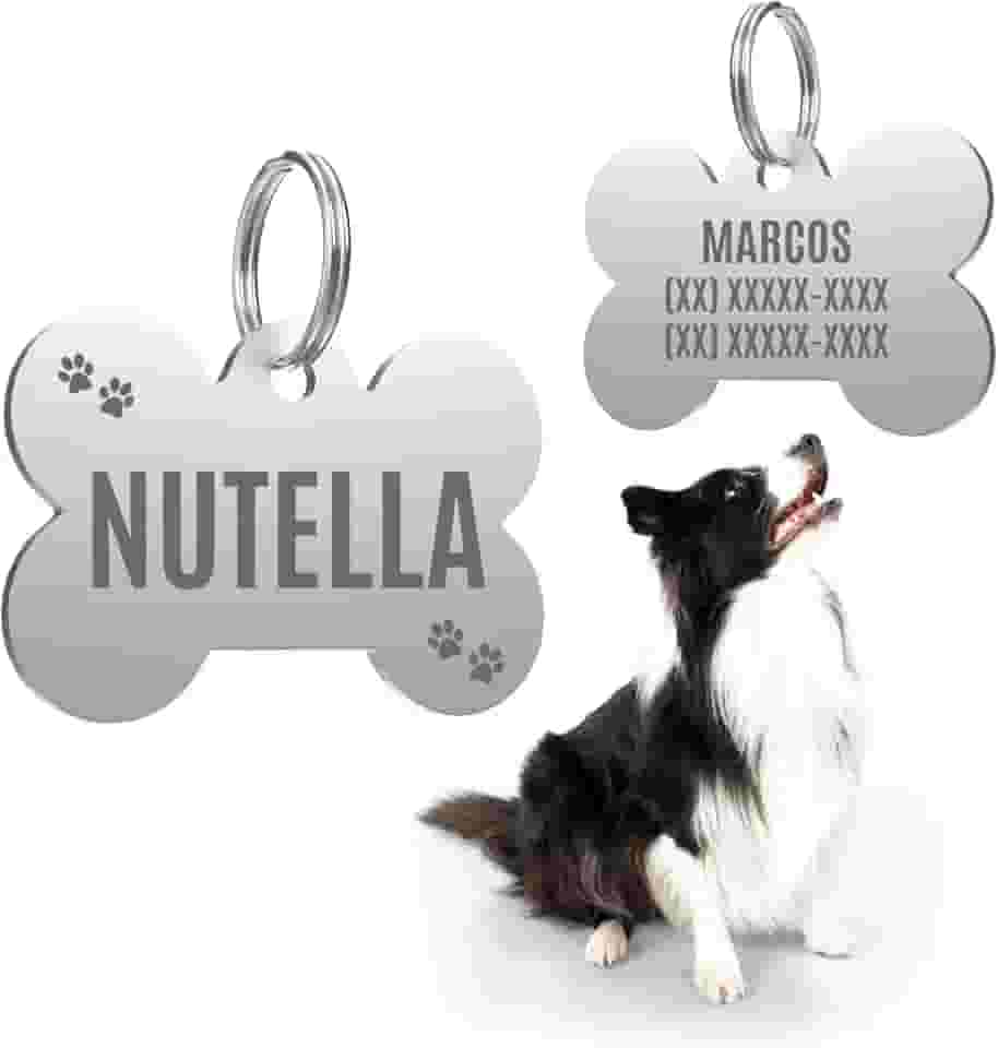 Placa Pingente Plaquinha De Identificação Pet Cachorro