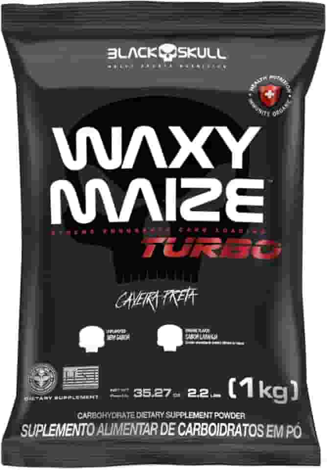 Refil Waxy Maize Turbo sem Sabor 1Kg, Black Skull