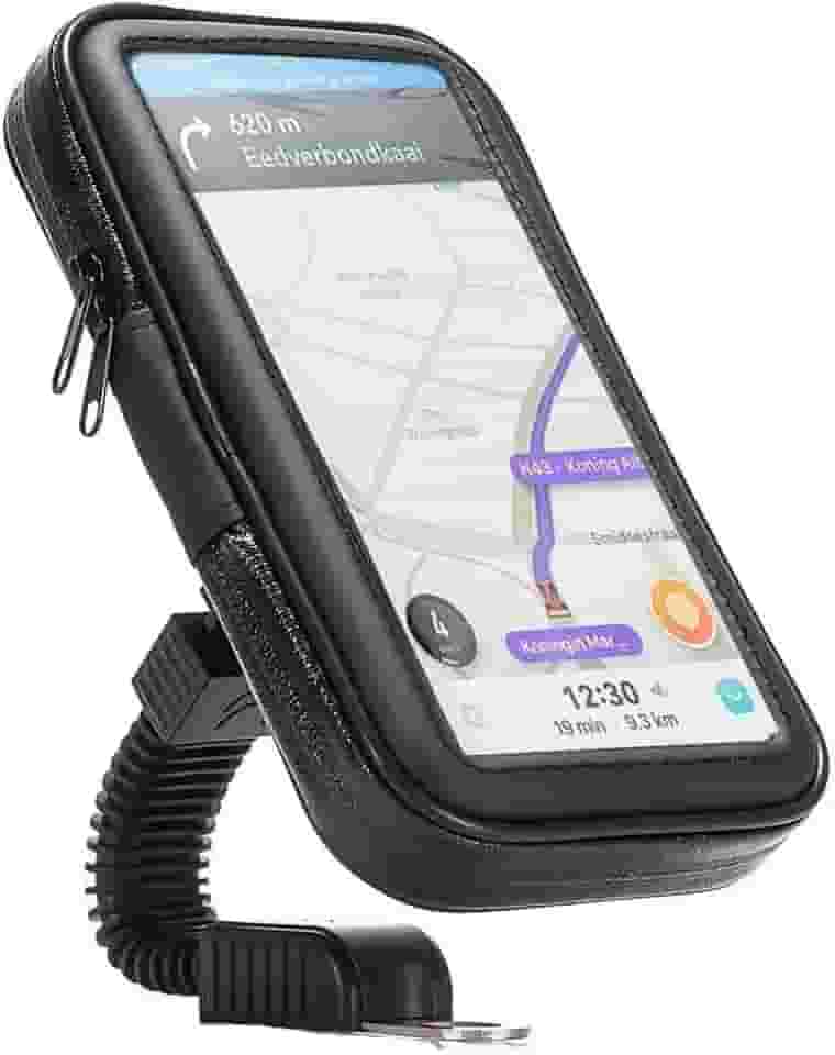 Suporte de Celular Moto Capa Impermeável Prova D'água 6,3 Pol Bike Motoboy Universal Gps Waze Mapa Ifood Uber Eats 99 Rappi