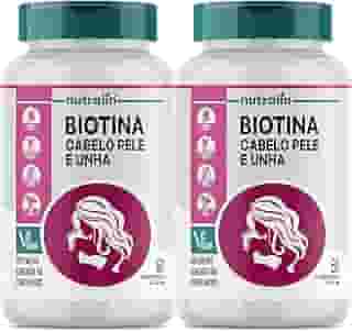 Biotina Fortalecimento Cabelos Unhas Pele 120 Caps Nutralin