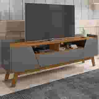 Rack Sala Florença para Tv até 70 Polegadas com Pés Madeira Titanium/naturale