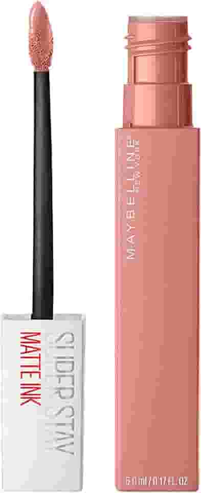 Maybelline SuperStay Matte Ink Batom Líquido Matte Longa Duração 16H com Aplicador Preciso, Não Transfere e Cor Intensa, Acabamento Matte Confortável, Cor 60 Poet Nude Pêssego, 5ml