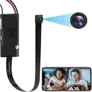 Kestanlora Câmera escondida sem fio DIY portátil 1080p HD WiFi, mini câmera espiã em tempo real, câmera de segurança para segurança interna