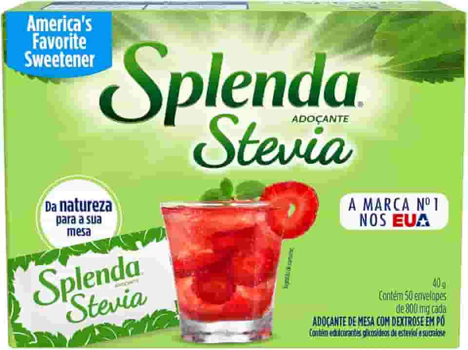 SPLENDA Adoçante Em Pó Stevia Splenda Caixa 40G 50 Unidades