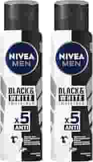 Kit NIVEA Desodorante Aerosol Men Black&White Invisible - 2 unidades