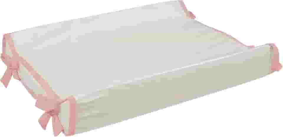 Trocador Americano Bebe Comoda Fralda Com Abas Impermeavel Anatomico Com Capa Plástica Algodão Macio Palha com Rose (60cm x 40cm)