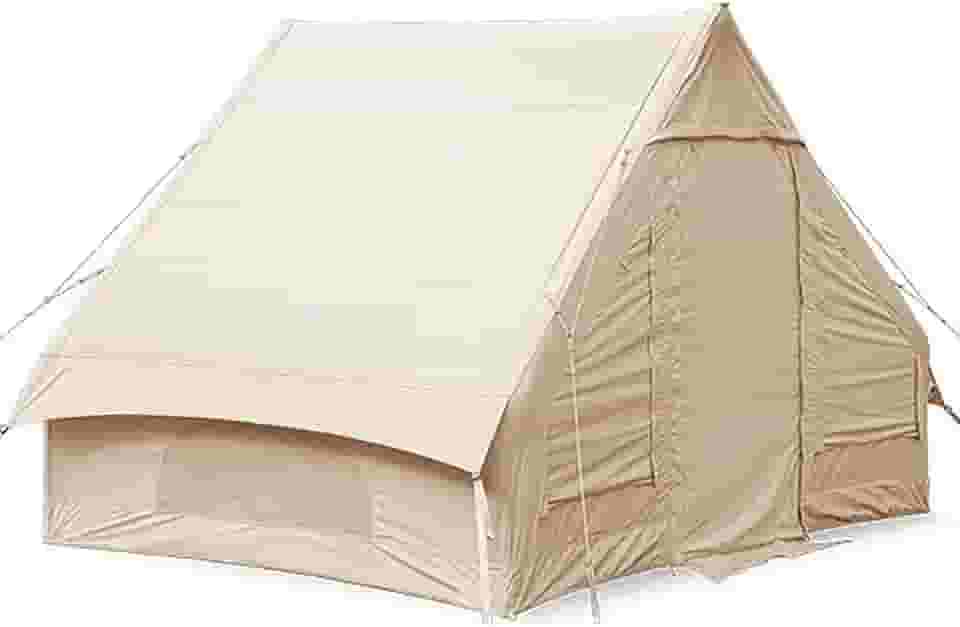 Barraca InfláVel Retrô AlgodãO Barraca Acampamento Ao Ar Livre Glamping, à Prova IntempéRies E à Prova Chuva, Adequada Para 5-6 Pessoas, óTima FamíLia, Camping, Caminhadas E Montanhismo
