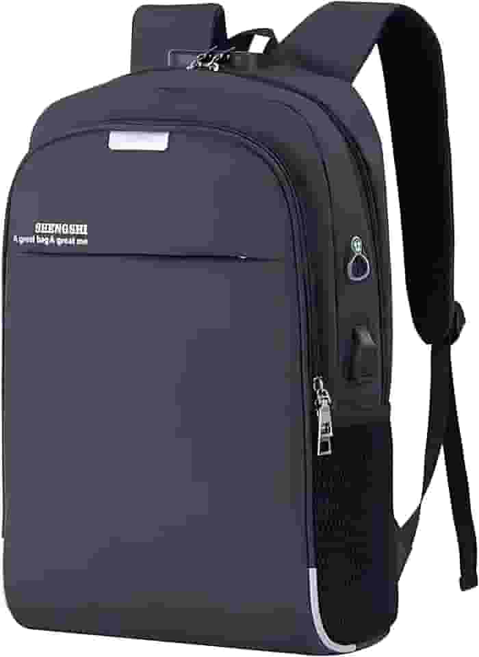 Mochila Executiva Masculina para Notebook até 15.6' - com Entrada USB e Passa-fio para fone – Ideal para Faculdade, Trabalho e Viagens – Antifurto, Resistente e Confortável