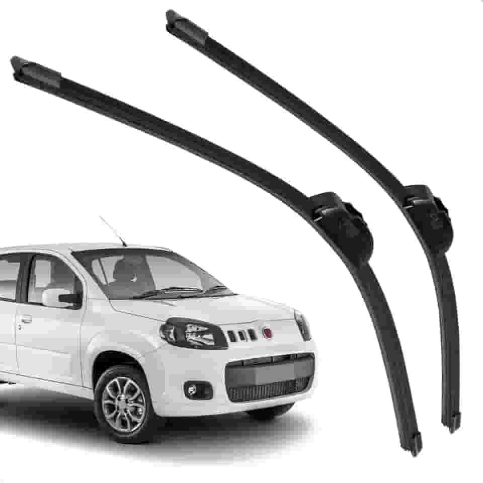 Par Palheta Dianteira Limpadora De Para Brisa Uno Vivace 2011 A 2014 De Silicone