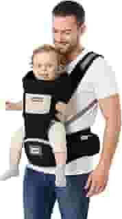 Canguru Para Bebê Ergonômico 20KG Premium 12 Posições 4 Em 1 - Confortável Seguro Ajustável Para Transporte De Criança