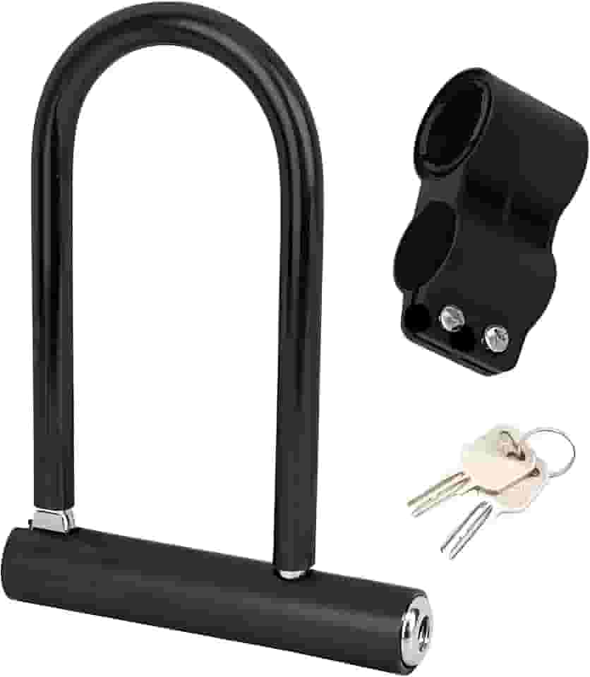 JustGoFit Trava Antifurto U Lock Para Bicicleta Em Aço Temperado Cadeado Resistente Com Chave Alta Segurança