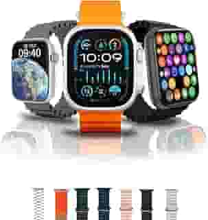 Relógio Smartwatch Com 7 Pulseiras e Tela AMOLED 2.2' Polegadas, Smartwatch Com Design Moderno e Funcionalidades Avançadas Multitarefa, Conexão Bluetooth 5.2