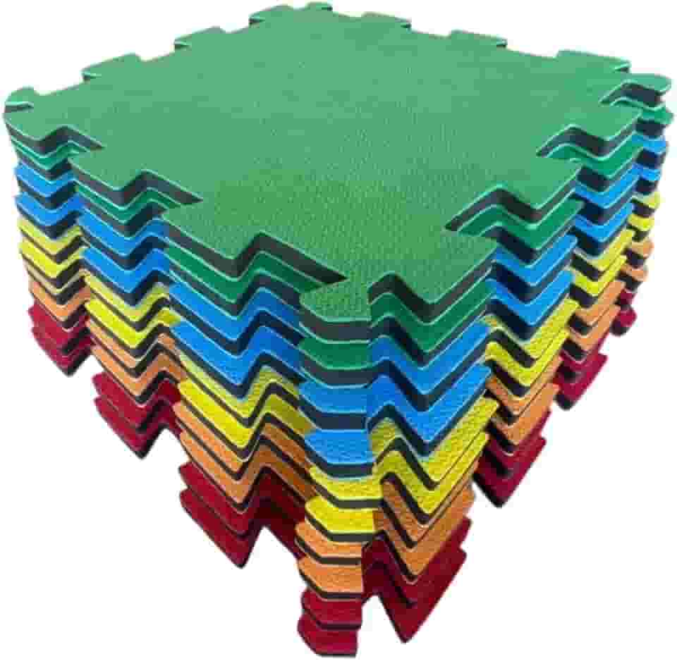 Kit 10 Tatames 50x50 20mm Econômico (Colorido)