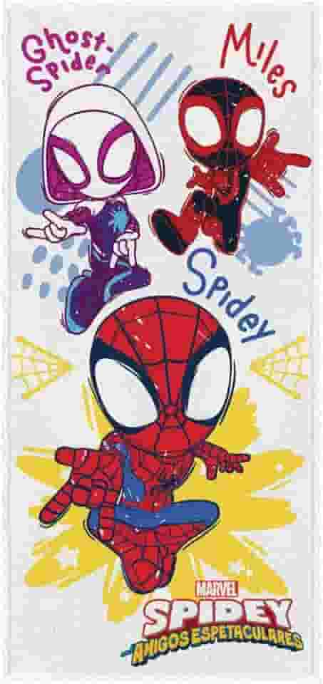 Toalha Felpuda de Banho Estampada Spidey 60 cm x 1,20 m Com 1 peça