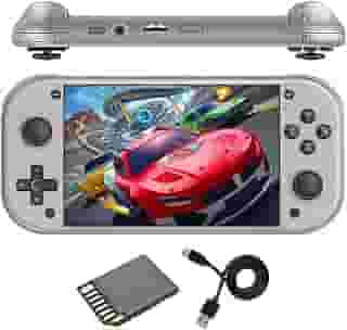 Video game Portátil Gamepad M17 20.000 Jogos Joystick Tela OLED IPS LCD Console De Jogos Game Retro 4.3 Polegadas Cartão memória 64 GB Jogos de emuladores Retro Vídeo Game Do Atari ao PSP Completo