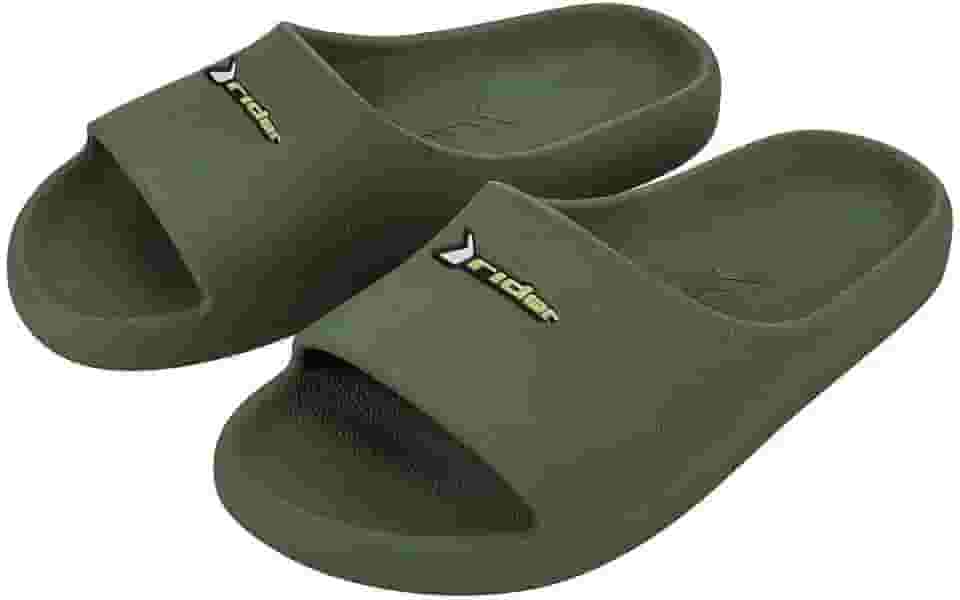 Chinelo Masculino Drip Slide Branco Laranja Rider 11983-AV746