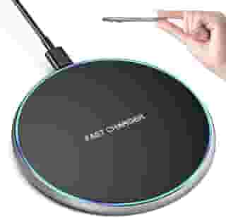 Carregador sem fio compatível com iPhone 16 15 14 13 12 11 Pro Max/Mini/Plus/XR/X/8, 15W Max Fast Wireless Pad Mat para Samsung Galaxy S23/S22/S21/S20/S10, Galaxy Buds