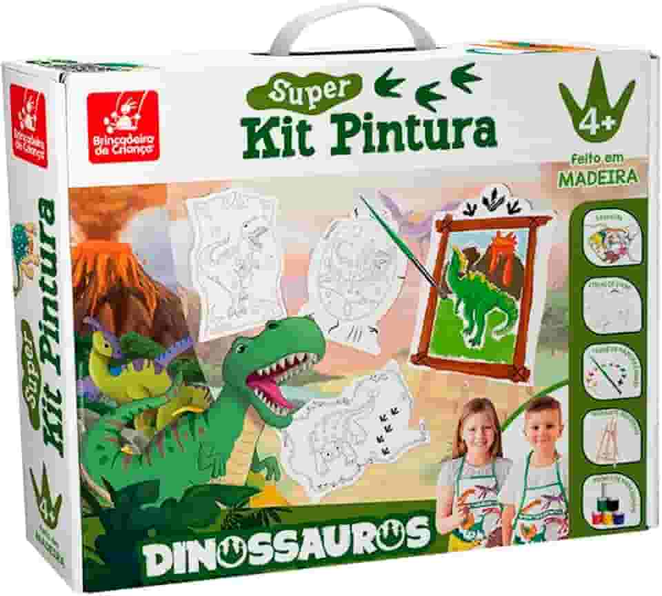 Brincadeira de Criança Super Kit de Pintura Dinossauros