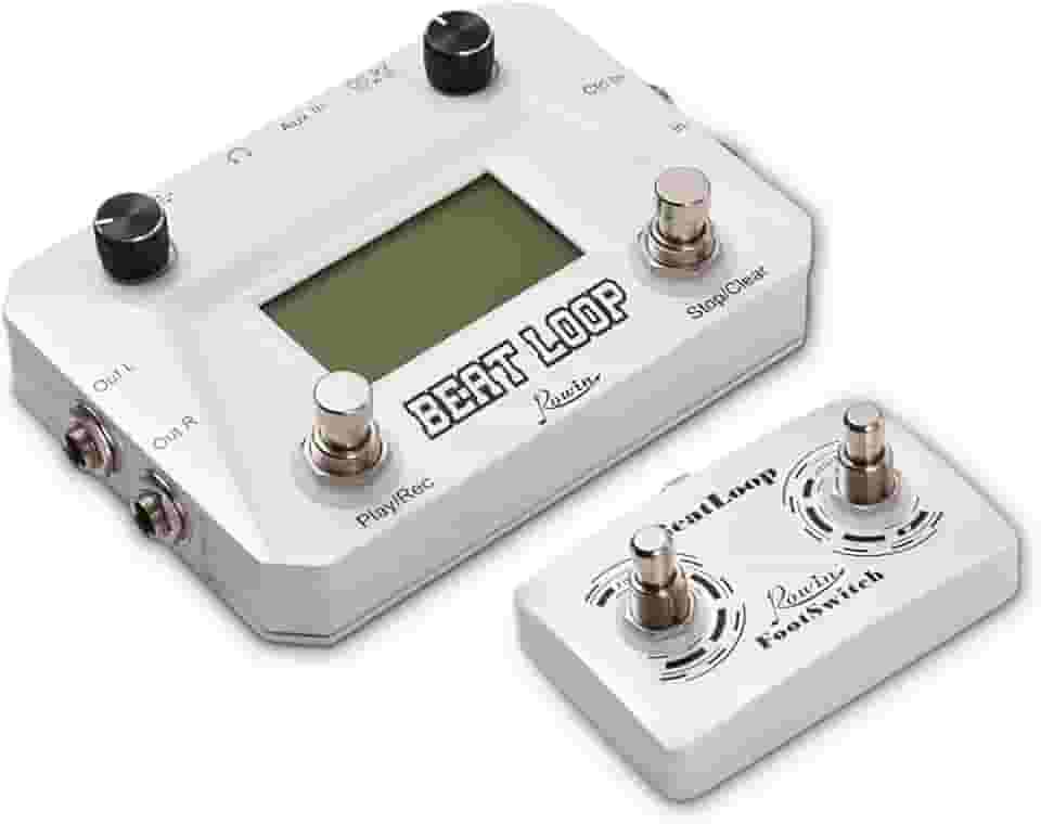 XCPHGFM Drum Machine Pedal Gravação Circular Guitar Looper Pedal 40 Drums Rhythm LCD Backlight Display para guitarra elétrica Entrada de 3,5 mm para fone de ouvido Controle de pedal externo