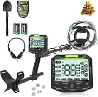 Detector de Metais, Detector de Metais, Detector de Metal e Ouro, Bobina à Prova D'água de 10 Polegadas, com Display LCD