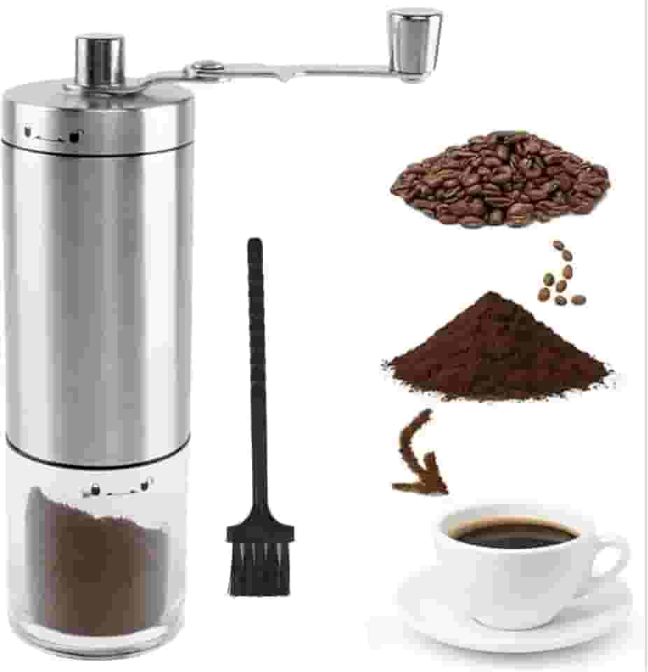 Moedor de Café Manual Portátil Ajustável Em Aço Inoxidável Moedor de Grãos de Café Manual Moinho de Café Manual