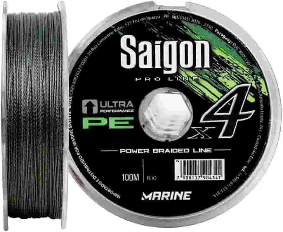 Linha Multifilamento Saigon X4 Verde 45Lbs 0,33mm 100m Marine Sports