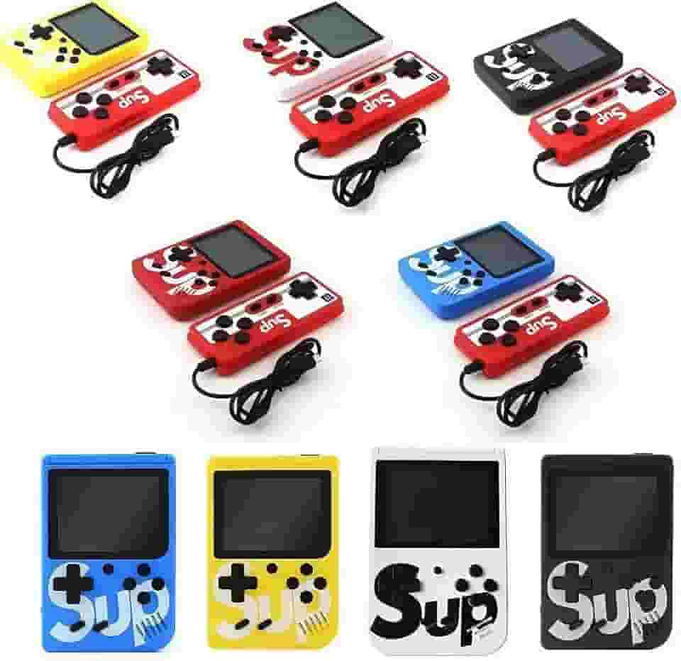 Mini Game Retro Clássico 400 Jogos Sortido Tela LCD Saída AV +1 Controle – jogue com 2 jogadores na tela grande para mais diversão Mini Video Game 8Bits