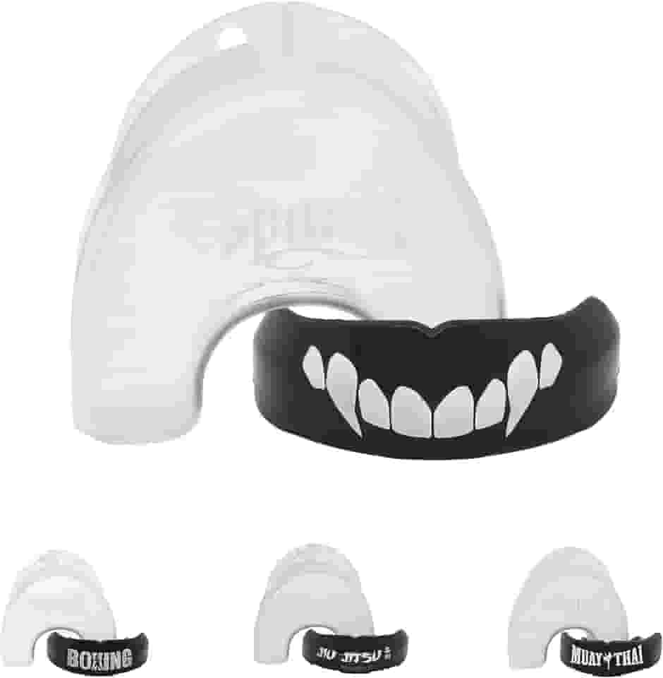 Protetor Bucal Moldável Muaythai Jiu-Jitsu Mma Com Estojo - Spank (Preto/Vampiro)
