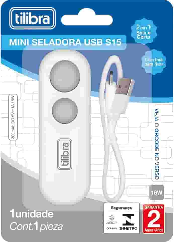 Tilibra - Mini Seladora USB Cinza S15