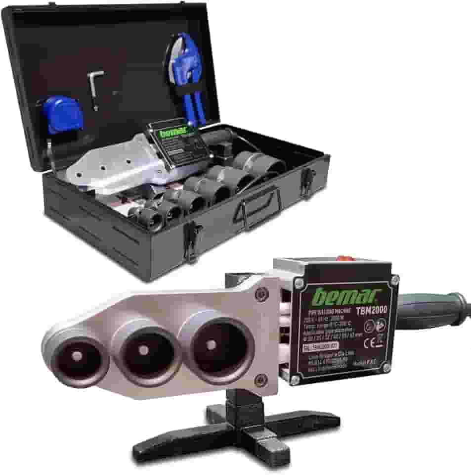 Termofusora 2000w 6 Bocais Ppr 20 A 63mm + Tesoura E Trena