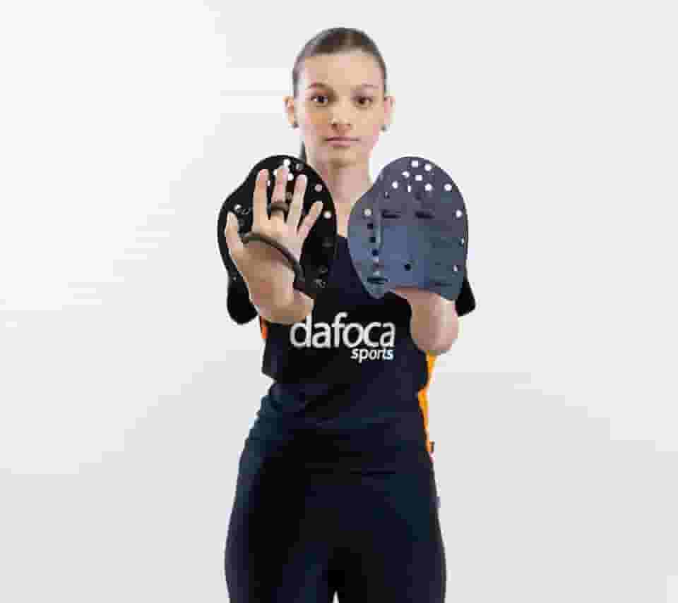Palmar de Natação Hand Paddle DF4051-P Pequeno Preto Dafoca Sports