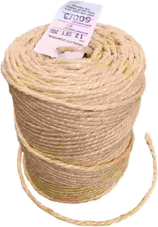 Corda de Sisal Natural, 4mm de Espessura, 170 Metros, Rolo