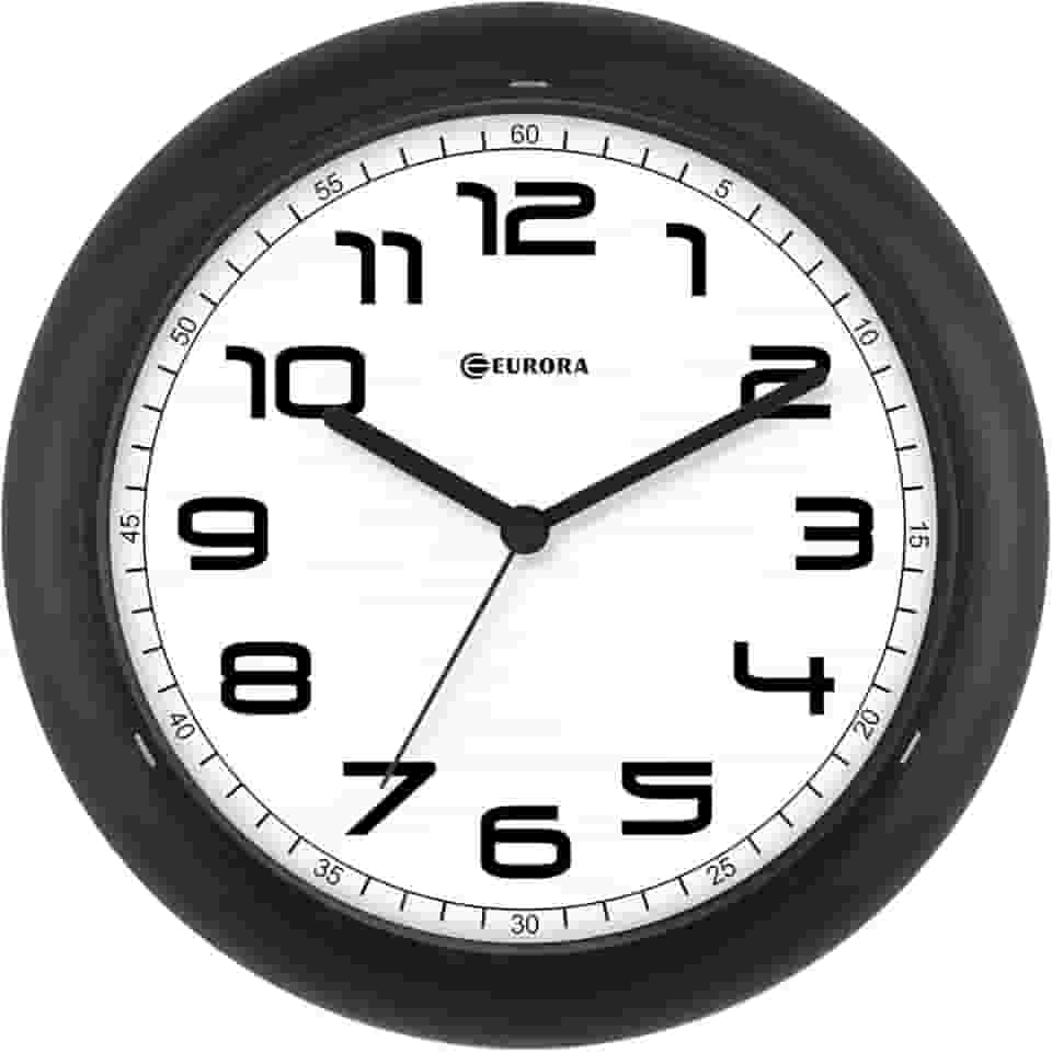 Relogio de Parede Quartz Preto 651700 Eurora