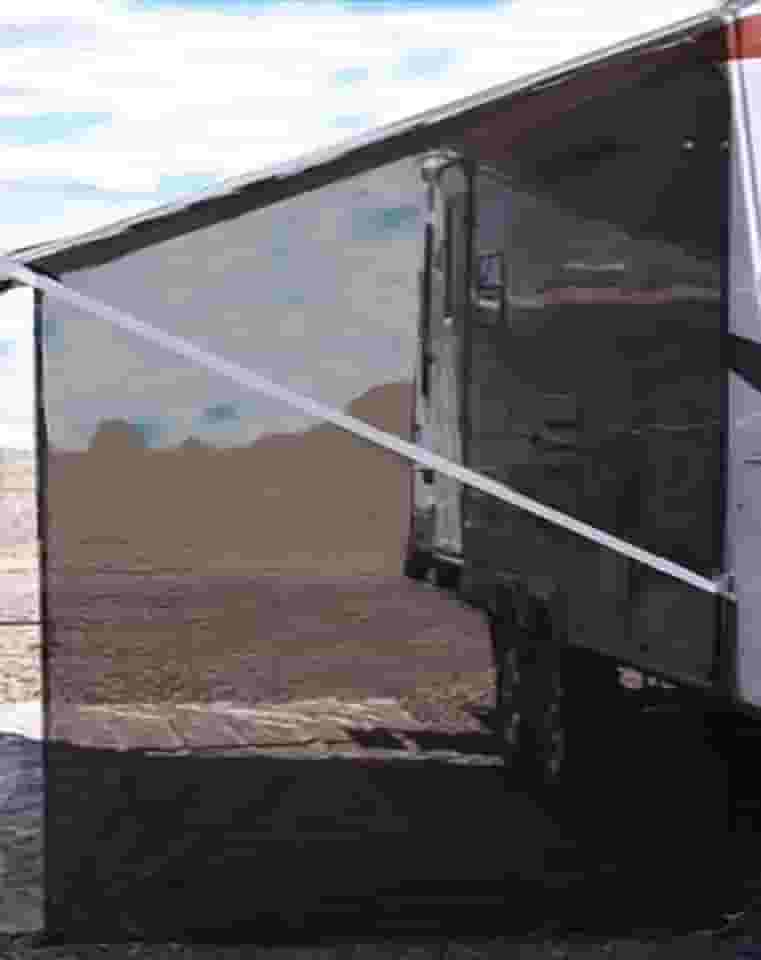 Tentproinc Tela de Proteção Solar Lateral para Toldo Rv 9'X7' - Kits Completos de Proteção Contra O Sol com Tela de Malha Preta Toldo para Trailer de Acampamento Protetor Solar Uv -