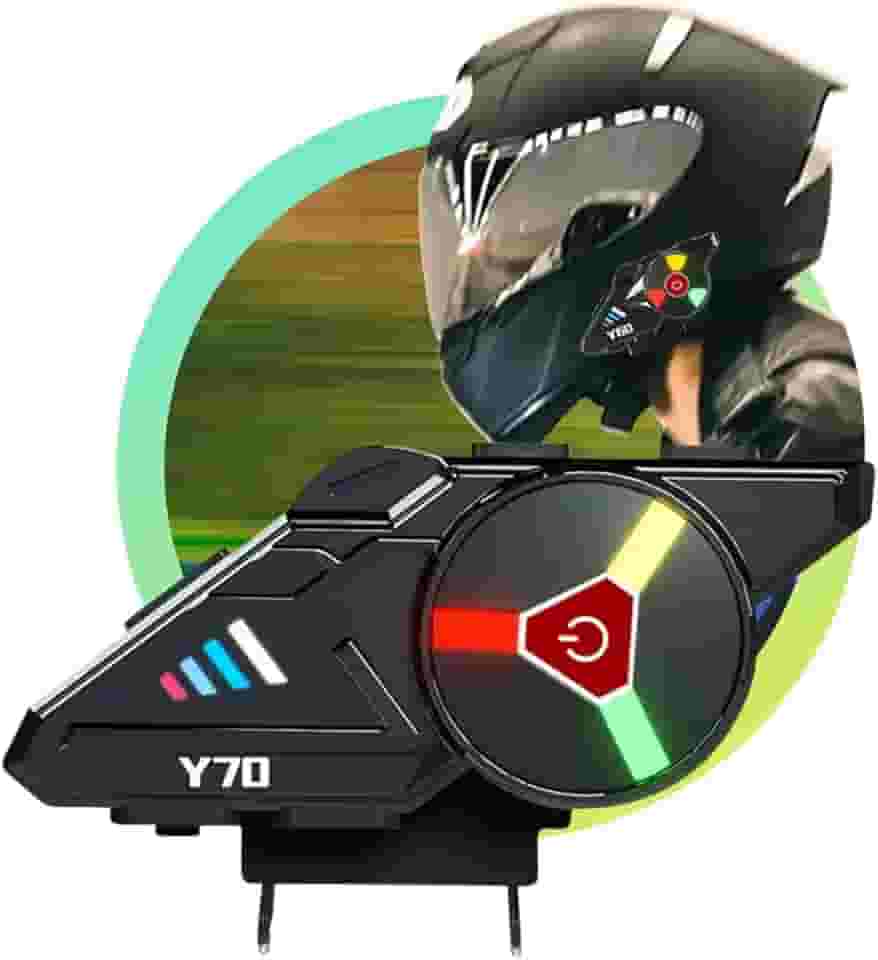 Fone Intercomunicador Fone De Capacete Moto Rgb Bluetooth Resistente a Agua Headset Rgb Sem Fio Preto Tippi