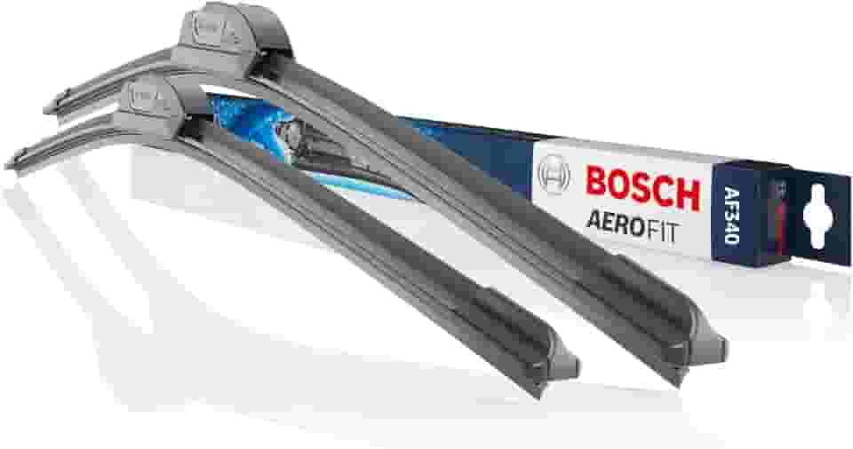 Bosch Jogo de Palhetas Dianteiras Aerofit AF340 para Limpadores de Para-brisa com Tratamento de Grafite, 21' 530 mm e 19' 475 mm, Par