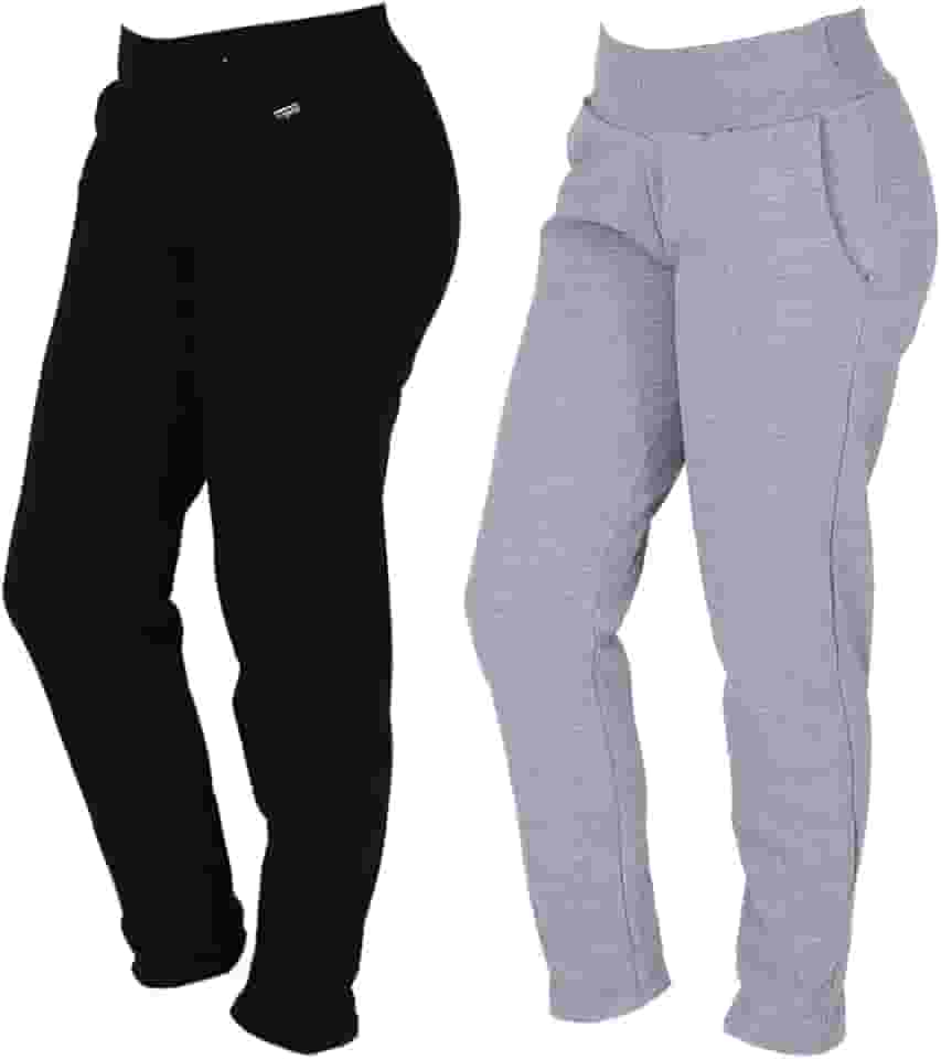 KIT COM 2 CALÇAS DE MOLETOM FELPADA PELUCIADA QUENTINHA COM BOLSOS LARGOS