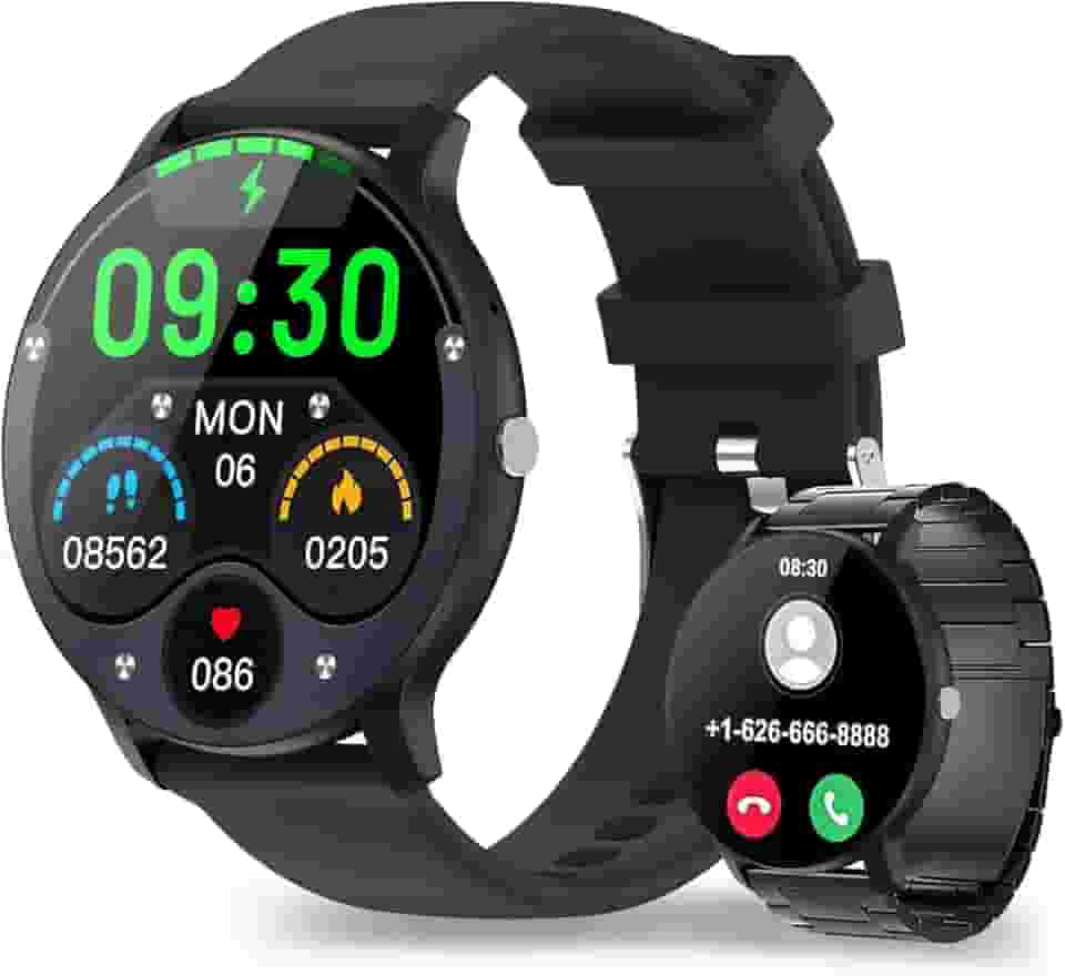 Relogio smartwatch, Relógio Inteligente Esportivo com Bluetooth, Monitor de Sono, Pressão Arterial e Frequência Cardíaca, Resistente à Água IP67, Relógio smartwatch com Lembrete por SMS